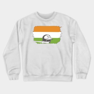 Indian Baseball Player Bat Ball Helmet Fan India Flag Crewneck Sweatshirt